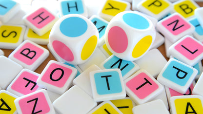 buy candygrams word game board game colorful dice and tile game pieces